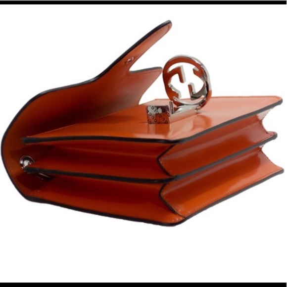 Gucci Dark Orange Authentic Leather Chain Bag - Picture 6 of 8